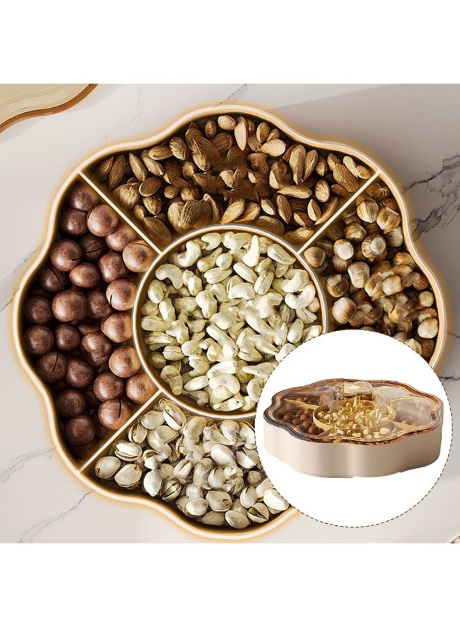 Bukela منظم الوجبات الخفيفة صندوق حلوى أنيق حاوية تخزين الفواكه المجففة مع 5 أقسام لوازم تنظيم المنزل - Image 5